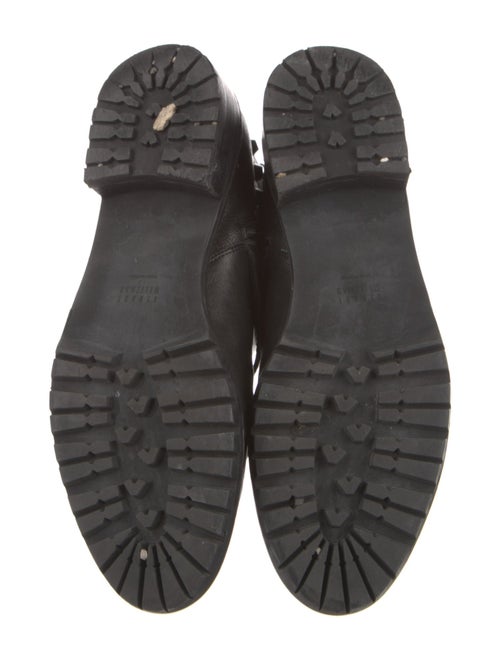 Stuart Weitzman Leather Studded Accents Moto Boots