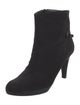 Stuart Weitzman Nylon Leather Trim Embellishment Boots