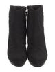 Stuart Weitzman Nylon Leather Trim Embellishment Boots