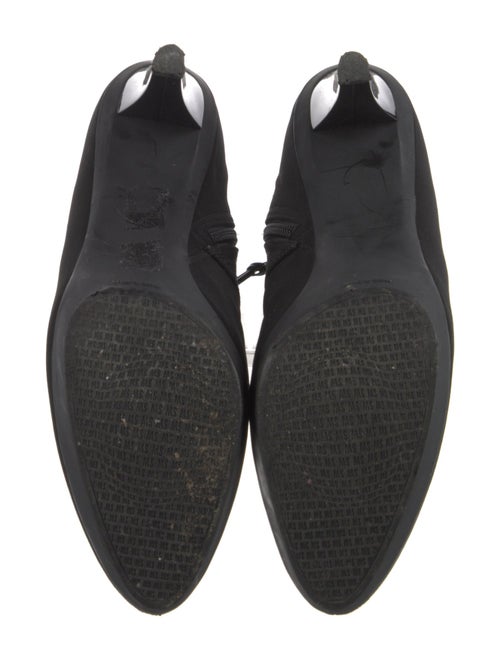 Stuart Weitzman Nylon Leather Trim Embellishment Boots