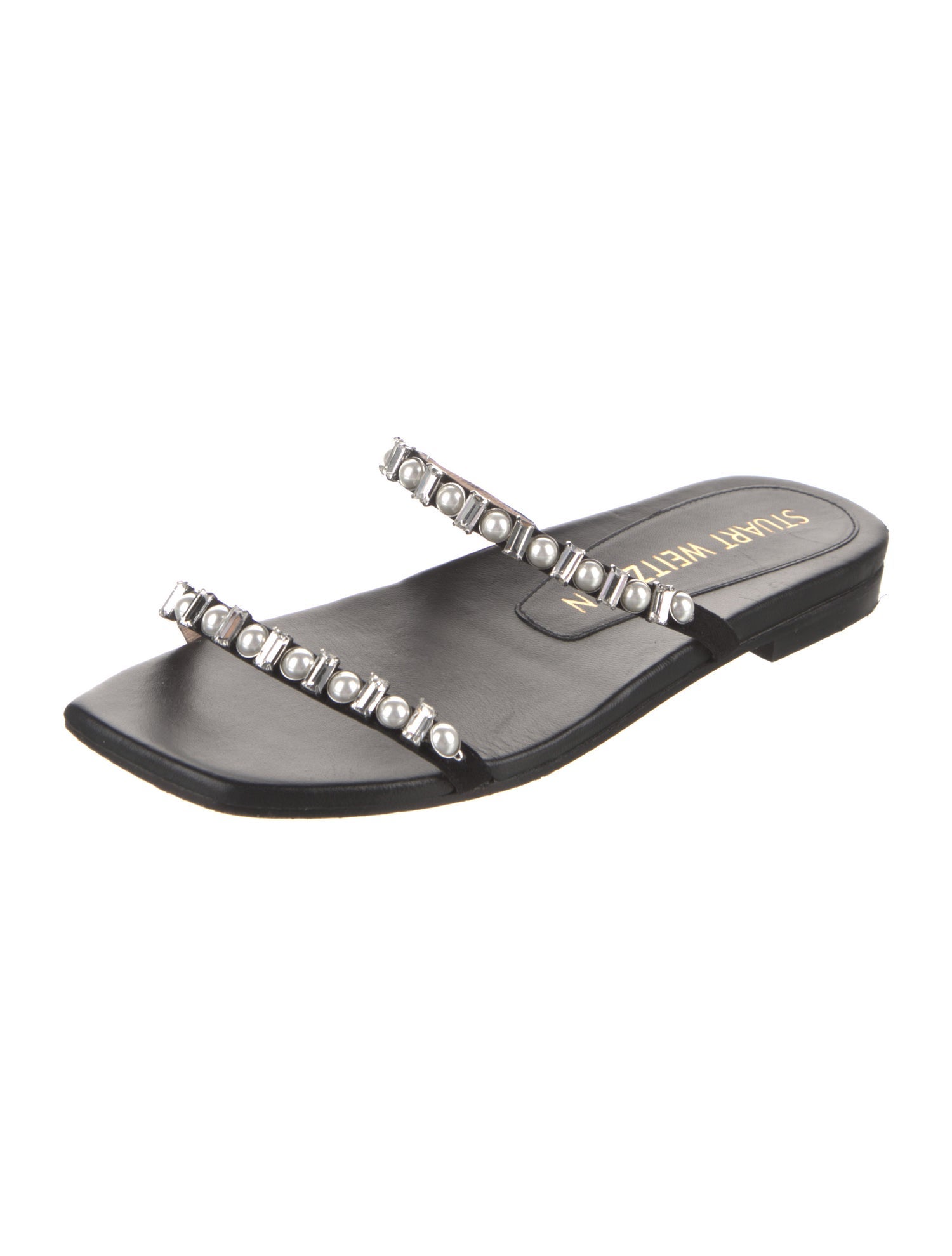 Stuart Weitzman Leather Slides