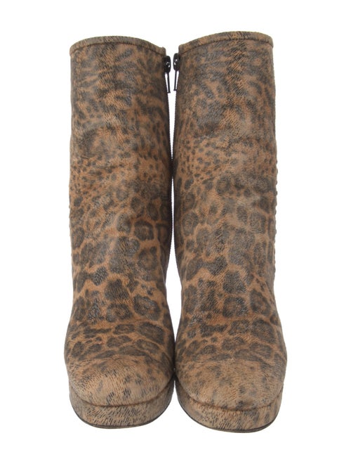 Stuart Weitzman Suede Animal Print Boots