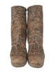 Stuart Weitzman Suede Animal Print Boots
