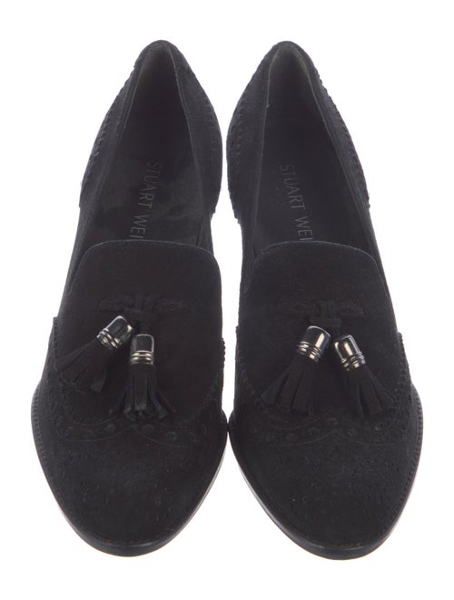 Stuart Weitzman Suede Tassel Accents Pumps