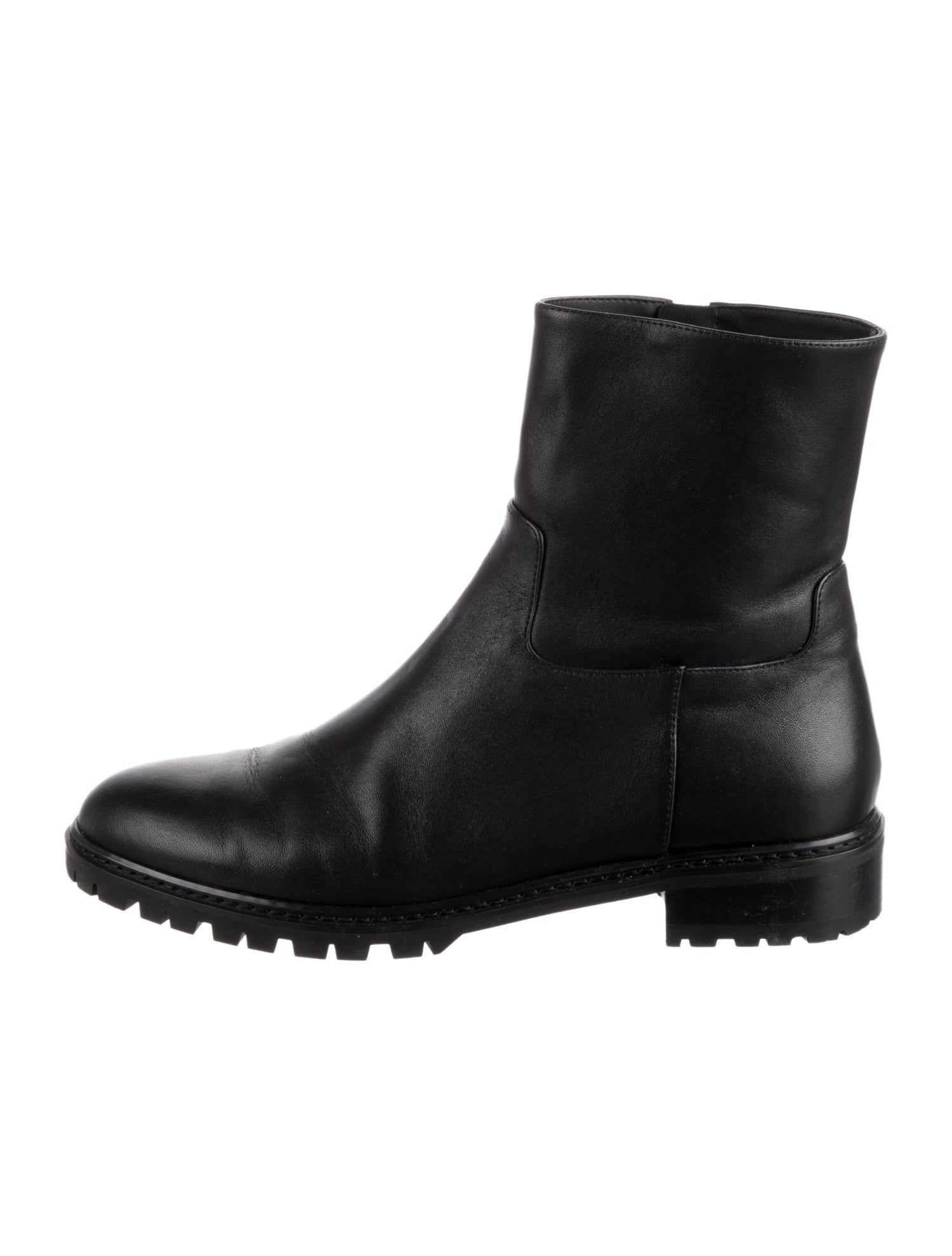 Stuart Weitzman Leather Moto Boots