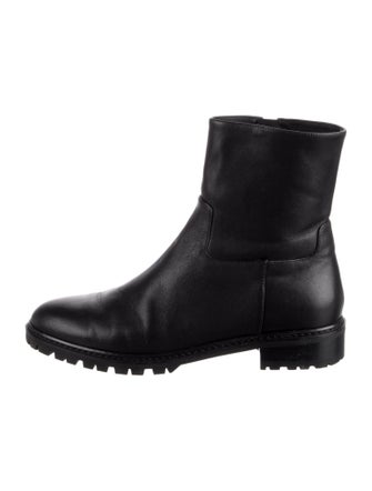 Stuart Weitzman Leather Moto Boots