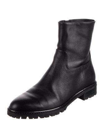 Stuart Weitzman Leather Moto Boots