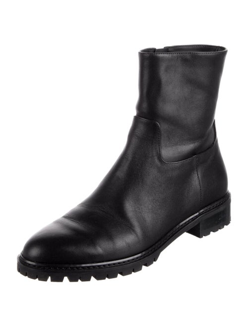 Stuart Weitzman Leather Moto Boots