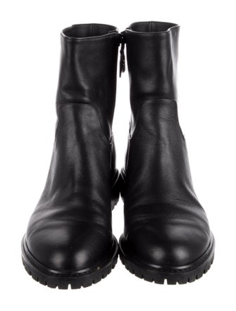 Stuart Weitzman Leather Moto Boots