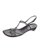 Stuart Weitzman Leather T-Strap Sandals