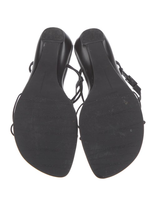 Stuart Weitzman Leather T-Strap Sandals