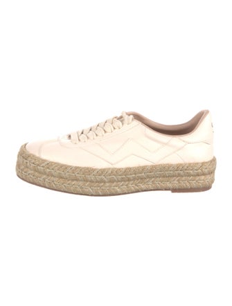Stuart Weitzman Leather Espadrille Sneakers
