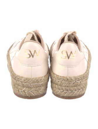 Stuart Weitzman Leather Espadrille Sneakers