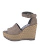 Stuart Weitzman Suede Braided Accents Espadrilles