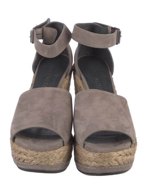Stuart Weitzman Suede Braided Accents Espadrilles