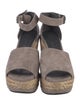 Stuart Weitzman Suede Braided Accents Espadrilles