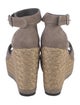 Stuart Weitzman Suede Braided Accents Espadrilles