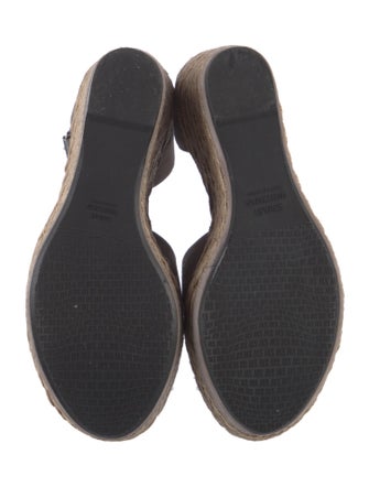 Stuart Weitzman Suede Braided Accents Espadrilles