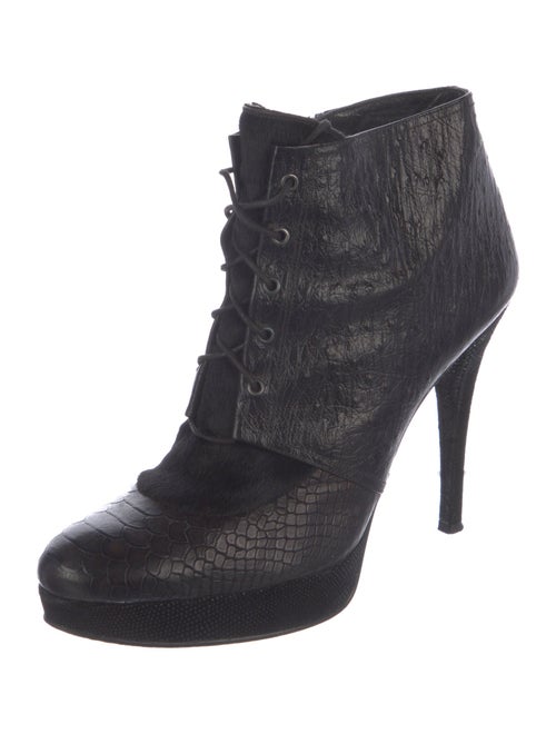 Stuart Weitzman Leather Lace-Up Boots
