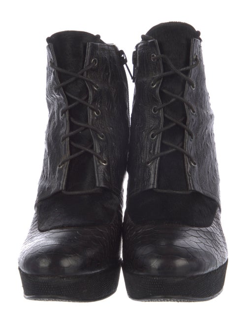 Stuart Weitzman Leather Lace-Up Boots
