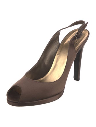 Stuart Weitzman Satin Slingback Sandals