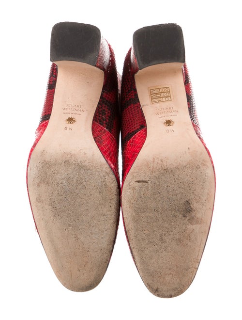 Stuart Weitzman Leather Animal Print Lace-Up Boots