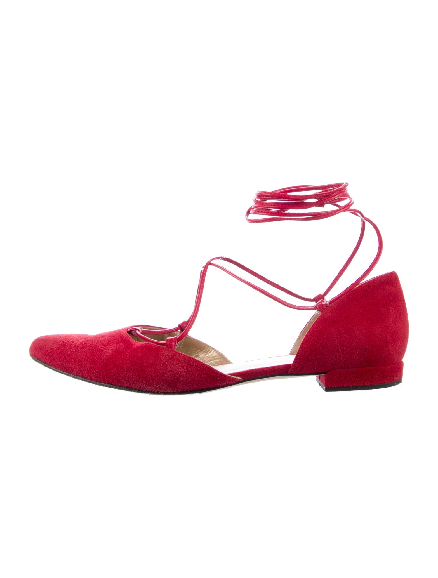 Stuart Weitzman Suede D'Orsay Flats