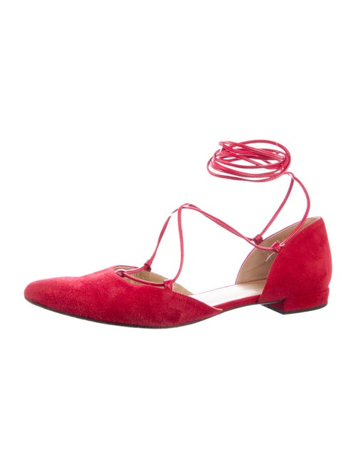 Stuart Weitzman Suede D'Orsay Flats