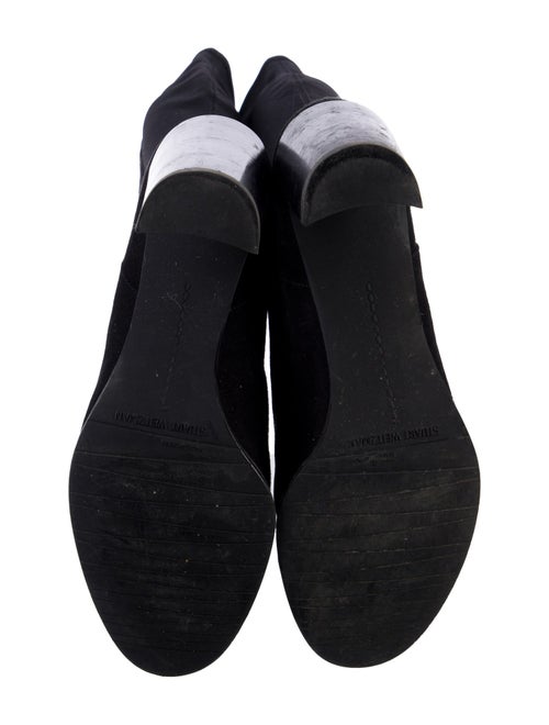 Stuart Weitzman Suede Leather Trim Embellishment Boots