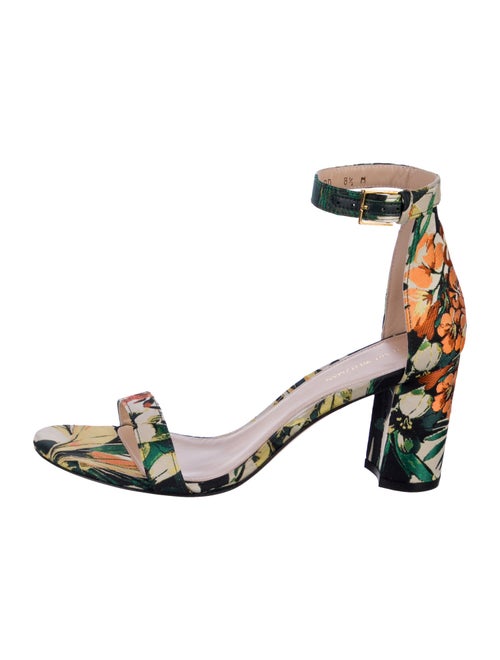 Stuart Weitzman Floral Print Sandals