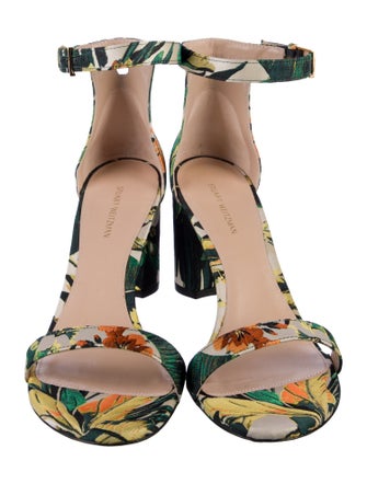 Stuart Weitzman Floral Print Sandals