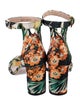 Stuart Weitzman Floral Print Sandals