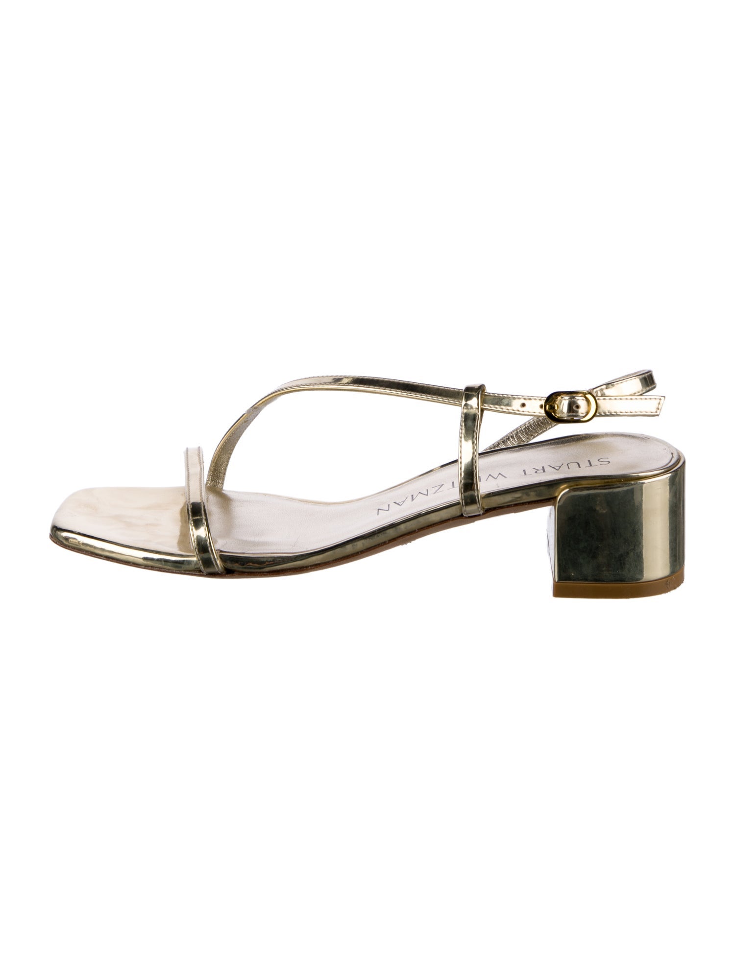 Stuart Weitzman Patent Leather Slingback Sandals
