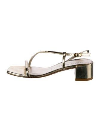 Stuart Weitzman Patent Leather Slingback Sandals