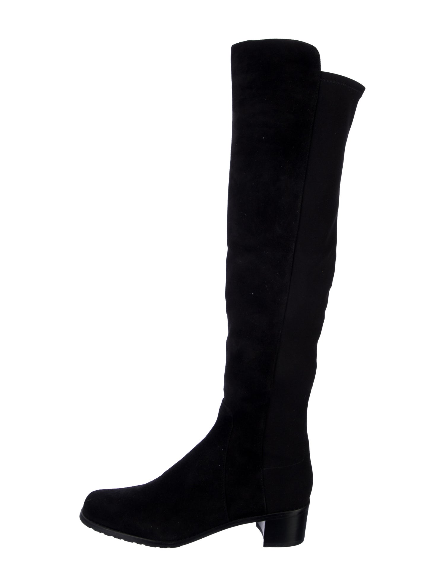 Stuart Weitzman Suede Leather Trim Embellishment Boots