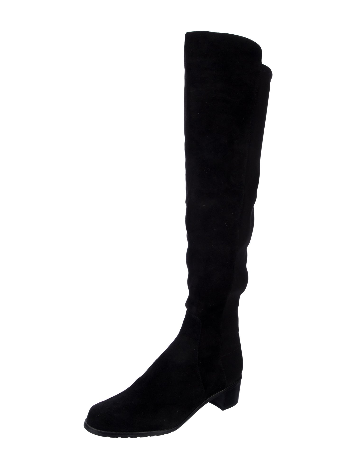 Stuart Weitzman Suede Leather Trim Embellishment Boots