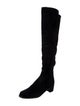 Stuart Weitzman Suede Leather Trim Embellishment Boots