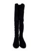 Stuart Weitzman Suede Leather Trim Embellishment Boots
