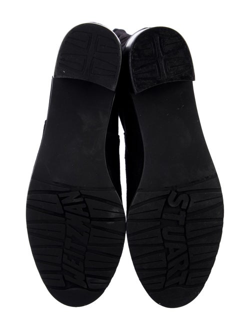 Stuart Weitzman Suede Leather Trim Embellishment Boots