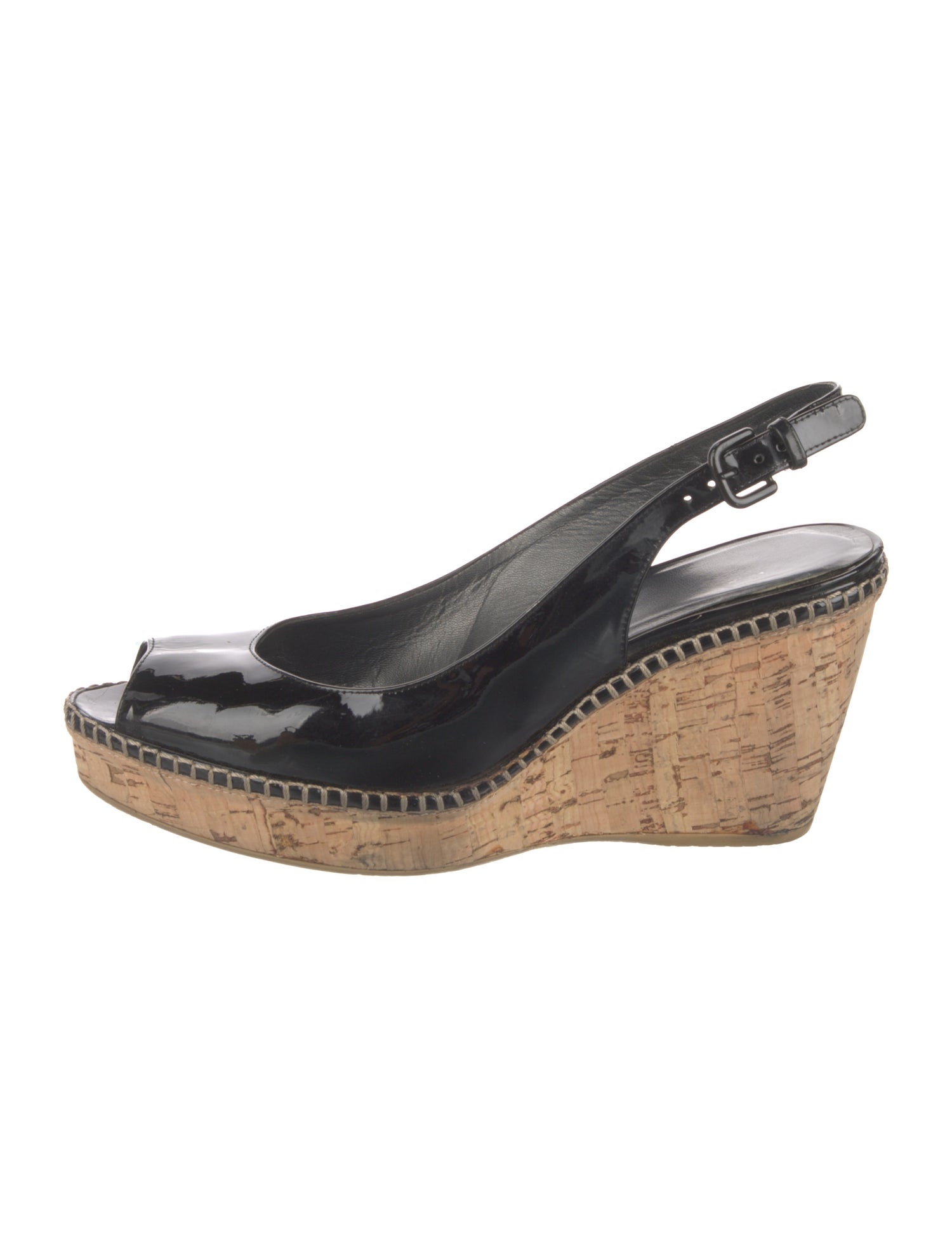 Stuart Weitzman Patent Leather Slingback Pumps