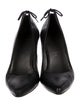 Stuart Weitzman Leather Bow Accents Pumps