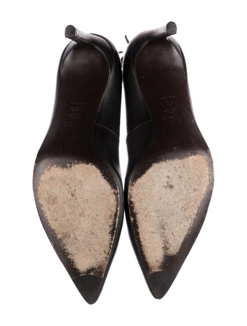 Stuart Weitzman Leather Bow Accents Pumps