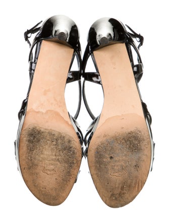 Stuart Weitzman Patent Leather Slingback Sandals