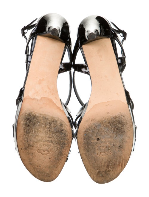 Stuart Weitzman Patent Leather Slingback Sandals