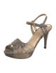 Stuart Weitzman Snakeskin Animal Print Sandals