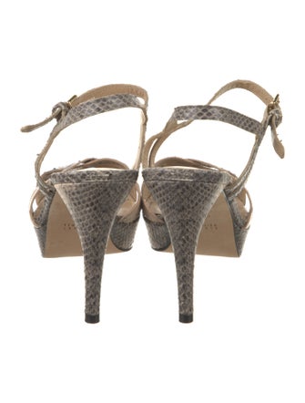 Stuart Weitzman Snakeskin Animal Print Sandals