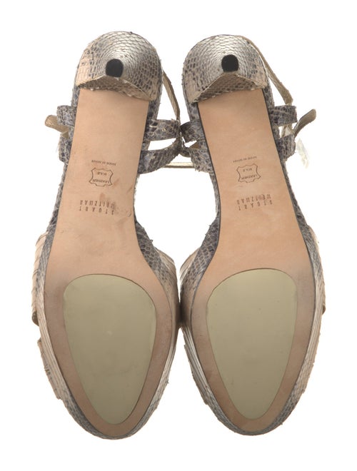 Stuart Weitzman Snakeskin Animal Print Sandals