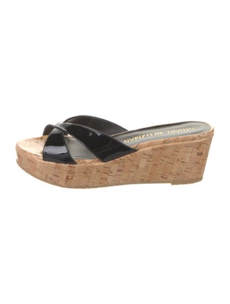 Stuart Weitzman Patent Leather Slides