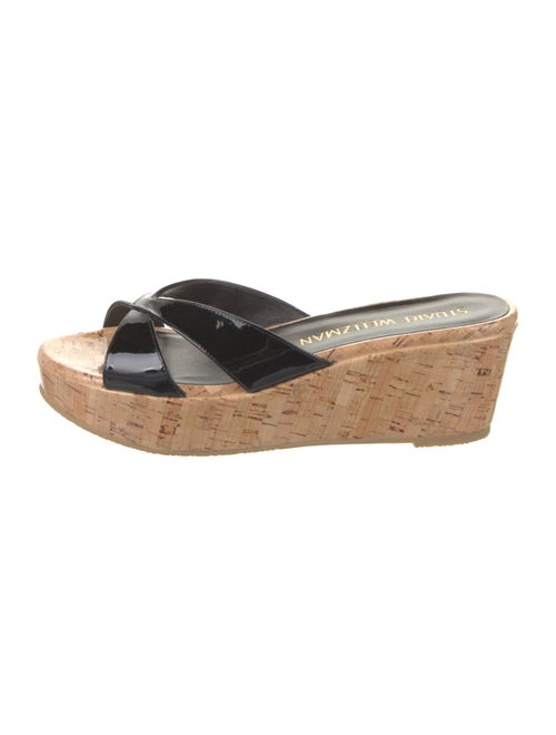 Stuart Weitzman Patent Leather Slides