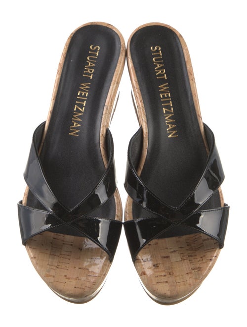 Stuart Weitzman Patent Leather Slides